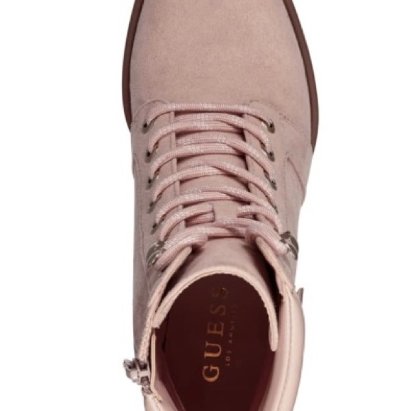 Guess Pink Heeled Combat Boots - Picture 5 of 6